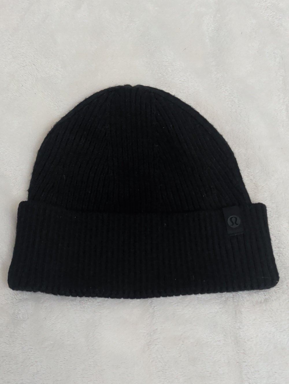 lululemon athletica Black Ribbed Fold-Over Beanie
